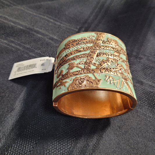 Designer Enamel Cuff with Street Names