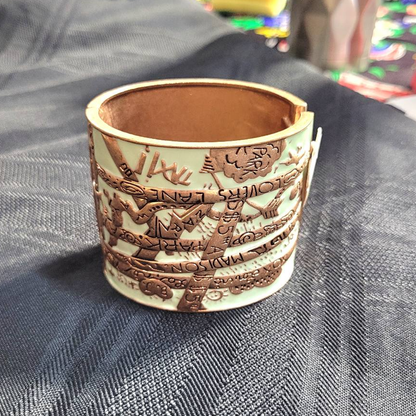 Designer Enamel Cuff with Street Names