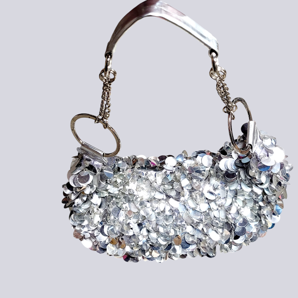 Disco Shimmer Sequined Shoulder Bag
