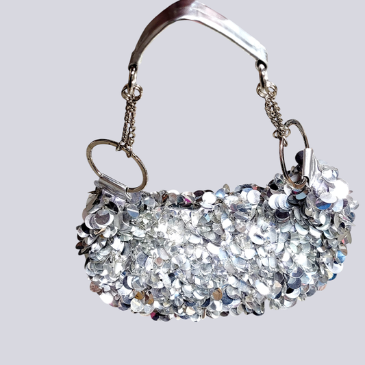 Disco Shimmer Sequined Shoulder Bag