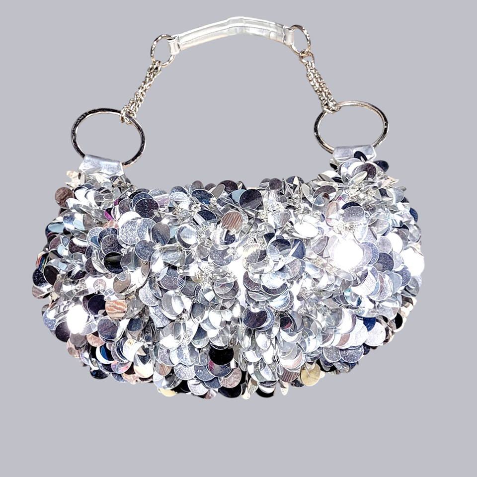 Disco Shimmer Sequined Shoulder Bag