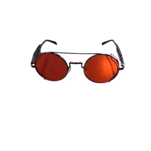 Steampunk Round Sunglasses with Side Shields