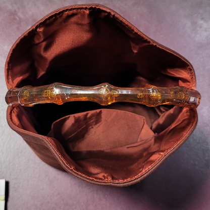 etro Brown Mini Bag with Resin Bamboo Handle